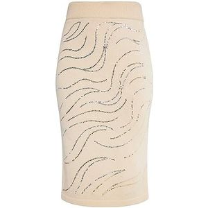 JANTJEL Jupe midi pour femme 17529353-JA04, crème, taille M/L, ivoire, M-L