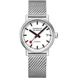 Mondaine MSE35610SM automatisch horloge, zilver, armband, zilver., Armband