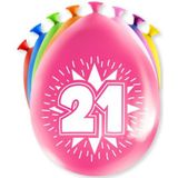 Paper Dreams Balloons Party 21 Jaar 18,5 x 11 cm, 8 stuks