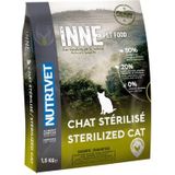 NUTRIVET - INNE Kat - Droogvoer zonder granen - Kat gesteriliseerd of overgewicht - Kip - 80% ingrediënten van dierlijke oorsprong - 1,5 kg