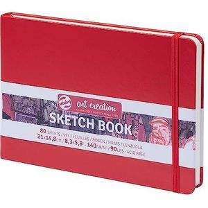 Talens Sketch Book Schetsboek, 80 vellen, rood, 21 x 14,8 cm, 140 g/m²