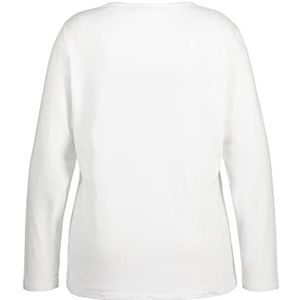 Ulla Popken T-shirt fonctionnel de ski pour femme, blanc neige, 56-58/grande taille
