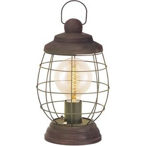EGLO Vintage Bampton - Tafellamp - 1 Lichts - Ø175mm. - Patina Bruin