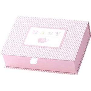 Rössler Memory Box 14561928000 Baby Girl opbergdoos, 215 x 55 x 155 mm, roze