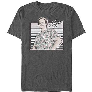 Stranger Things Hawaiian Hopper T-shirt, korte mouwen, voor heren, Donkergrijs