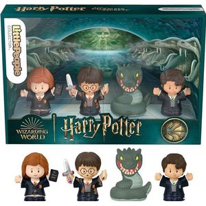 Fisher-Price Little People Collector Coffret Harry Potter et la Chambre des secrets en édition spéciale pour les adultes et les fans avec 4 figurines, HVG46