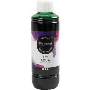 Art Aqua Pigment, groen, geschikt voor alle kunstsoorten, penseel na gebruik met water reinigen, 250 ml