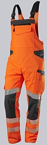 BP 2041-844-6556 tuinbroek voor heren, 79,5% polyester, 16,5% katoen/4% elastolefine, fel oranje/antraciet, moderne pasvorm, maat 52/54s