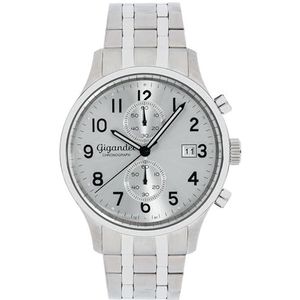 Gigandet Montre analogique à quartz japonais pour homme avec bracelet en acier inoxydable 12VNAG49NE/003, argenté, Bracelet