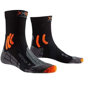 X-Socks Winter volwassenen sokken Run 4.0, B038 Black/Dark Grey Melange/X-Oranje