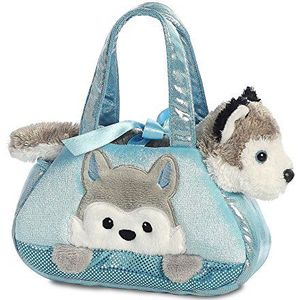 Aurora, 32789, Fancy Pal, Peek-A-Boo Husky Dog, 8 inch, pluche, grijs, blauw en grijs