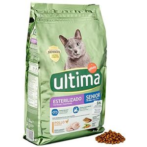 Ultima Gesteriliseerd kattenvoer Senior +10 jaar met kip - 3 kg - 1 zak