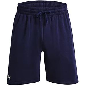 Under Armour Rival Fleece Shorts Heren Shorts, Navy / Wit