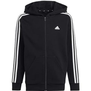 Adidas Essentials 3-Stripes Fleece Full Zip Hoodie Unisex Junior Sweatshirt