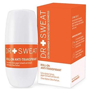 Dr. Sweat Deo Roll-on anti-transpiratie, 50 ml, 7 dagen bescherming tegen zweet voor dames en heren, klinisch en dermatologisch getest