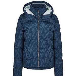 Ziener Tusja ski/winterjas voor dames, warm, ademend en waterdicht, Marineblauwe print