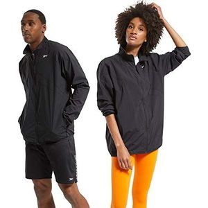 Reebok Ts Track Jacket Sweatshirt voor heren, uniseks, zwart.