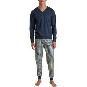 CALIDA Print Relax Pijama-set voor heren, Insignia Blue Print