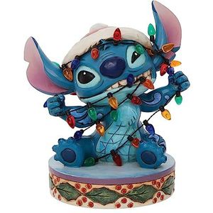 Enesco - Disney Traditions Stitch verpakt in kerstfiguur 4,5, meerkleurig, één maat 6010872