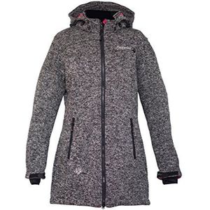 Deproc Elkford Gebreide fleece-jas voor dames, Antraciet