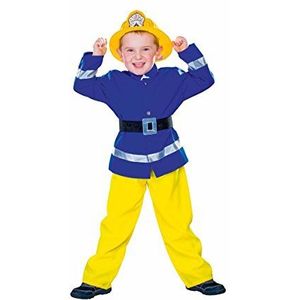 Generique Brandweerkostuum voor kinderen, blauw/geel/zwart