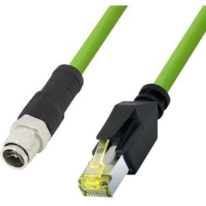 LogiLink CQM115S - M12 CAT6A industriële patchkabel PUR, M12 X gecodeerd naar RJ45, 20 m