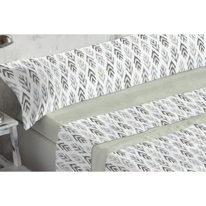 Burrito Blanco Koraal lakens | bed van 180 cm (+ maten beschikbaar) | Winterlakens | Design 770 | Kleur groen (180 x 190/200 cm)