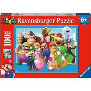 Ravensburger - Kinderpuzzel - 100 stukjes XXL - Let's-a-go! / Super Mario - Vanaf 6 jaar - Hoogwaardige puzzel - dik en duurzaam karton - Avontuur - 12001074