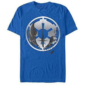 Star Wars Jedi To Empire Logo Organic Short Sleeve T-Shirt Unisexe-Adulte, Bright Blue, M
