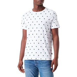 BLEND Heren T-shirt, 110601/wit glanzend, M, 110601/wit glanzend