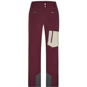 Ziener Pantalon de ski THOLINE pour femme - Freeride - Sans PFC - Laine rembourrée - Rouge velours - Taille 42