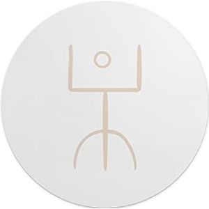 Questo Casa, Ronde muismat met antislip onderkant voor kantoor en thuis, diameter 22 cm