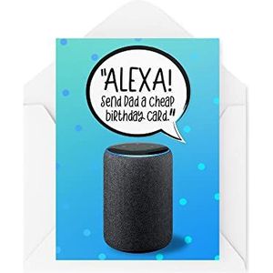 Grappige wenskaarten | Alexa stuur papa a a cheap verjaardagskaart | verjaardagscadeau voor papa ouders vader Alexa Cheap Smart Home | CBH1187