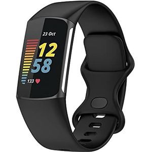 Wownadu Armband compatibel met Fitbit Charge 5 siliconen sportarmband voor dames en heren voor Charge 5 Special Edition accessoires (geen horloge), S/L