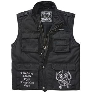 Brandit Motörhead Motörhead Brandit Bastards Ranger Vest voor heren, zwart, zwart.