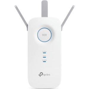 TP-Link RE450 WiFi-repeater, AC1750 WiFi-versterker, WiFi-extender, WiFi-booster, 1 ethernetpoort, dekking tot 140 ㎡, compatibel met alle internetboxen, wit