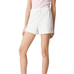 Koton Mini short de sport en coton avec cordon de serrage pour femme, Blanc (000), S