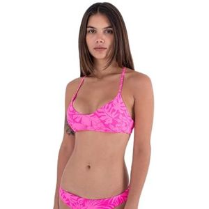 Hurley Jungle Walk Verstelbare Open Back Top Bikinitop voor dames