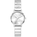 DKNY The Modernist met drie wijzers voor dames, legering horloge, kastmaat 32 mm, Zilver (zilver), Armband