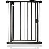 Safetots Zelfsluitend traphek, extra dun, 61 cm - 66,5 cm, mat zwart, automatische sluiting, veiligheidsbarrière voor peuters, eenvoudige installatie
