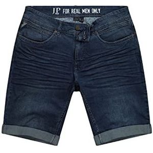 JP 1880 Heren grote maten L-8XL bermuda van ultralichte jeansbroek regular fit, 5 zakken. Beschikbaar tot 74. 814664, donkerblauw jeans, 66 W, Donkerblauwe jeans