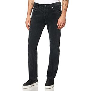 Scotch & Soda AMS Blue Garment Dyed Ralston in stretch corduroy herenbroek, Antra 005