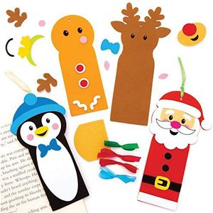 Baker Ross Kerstbladwijzerset (6 stuks) – knutselwerk en kerstaccessoires voor kinderen AT191