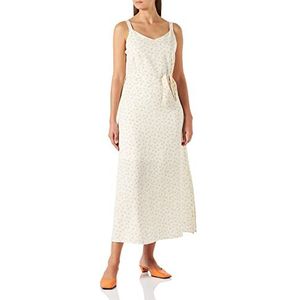 myMo Dames maxi-jurk met bloemenprint, offwhite/geel