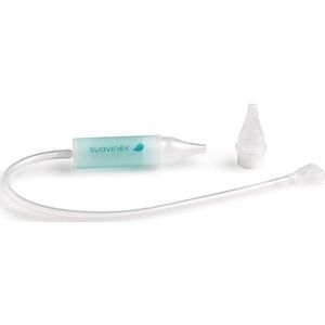 Suavinex, Neuszuiger voor baby's - Handmatige neuszuiger - Neuszuiger voor baby's vanaf 0 maanden - Bevat: 1 navulling met zachte punt + spons - Eenvoudig te gebruiken en schoon te maken