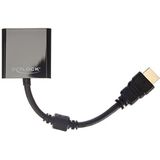 Delock Adapterkabel HDMI A stekker naar VGA-aansluiting zwart 133048