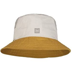 Buff Sun Bucket 2022 hoed, wit/geel, braun haak