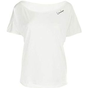 Winshape MCT002 T-shirt met korte mouwen voor dames, modal, ultralicht T-shirt met korte mouwen, Vanillewit