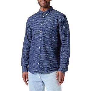 CASUAL FRIDAY Cfanton Ls Bd Indigo Aop T-shirt voor heren, 194013/donkerblauw