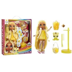 Rainbow High Mannequin pop met slijm en huisdier – Sunny (geel) – 28 cm glitterpop met sprankelend slijm, magisch huisdier en accessoires – 4-12 jaar